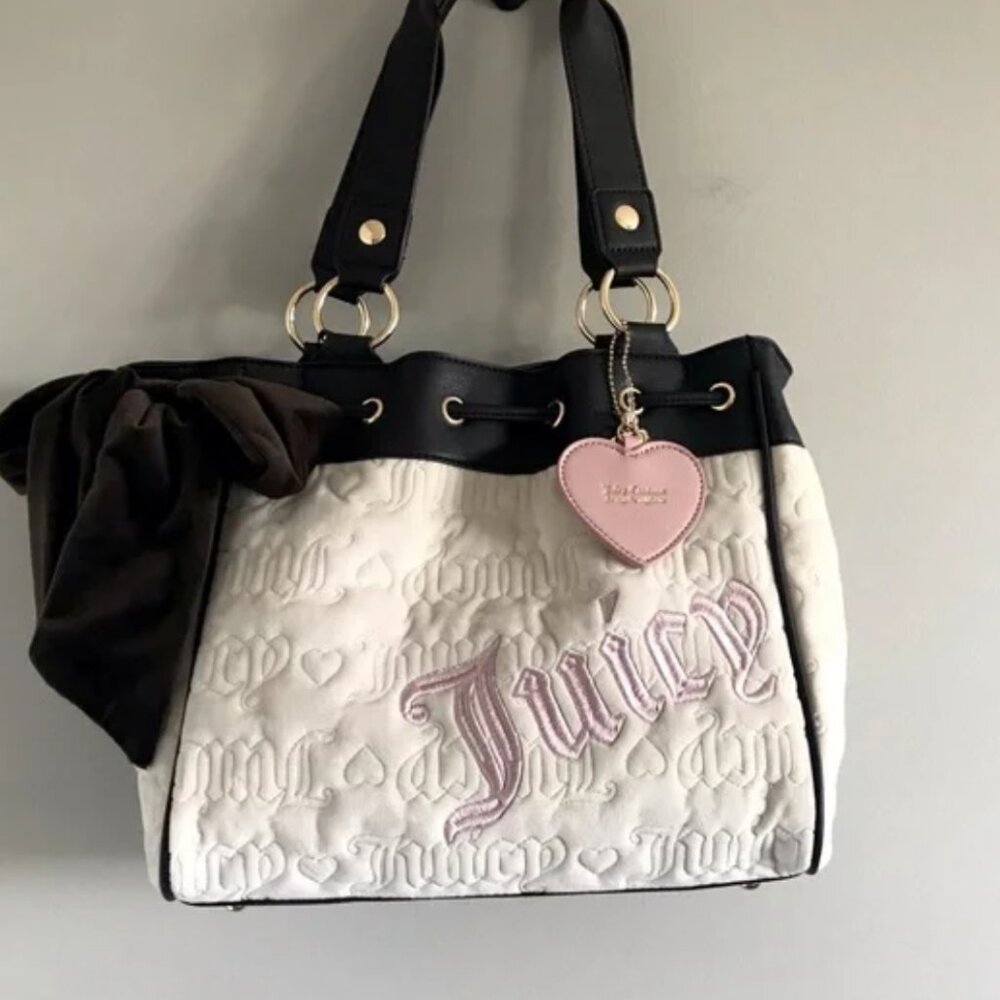 Juicy Couture Vintage Dreams Large Tote Handbag Angel Chocolate NWT